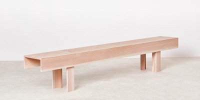Planks Bench By Max Lamb - angled
